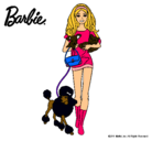 Dibujo Barbie con sus mascotas pintado por dani