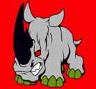 Dibujo Rinoceronte II pintado por BLAKE