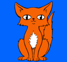 Dibujo Gato persa pintado por anaranjado