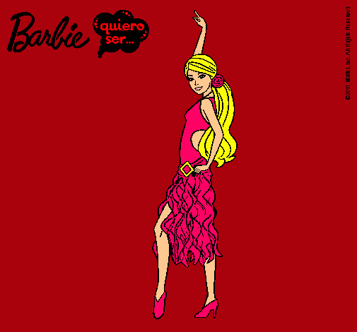 Dibujo Barbie flamenca pintado por Blooma
