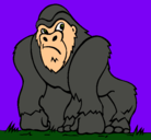 Dibujo Gorila pintado por lurdes22