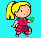 Dibujo Chica tenista pintado por elena1