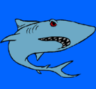 Dibujo Tiburón pintado por yaziel