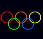 Dibujo Anillas de los juegos olimpícos pintado por sfvads