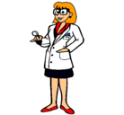 Dibujo Doctora con gafas pintado por argr