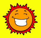 Dibujo Sol sonriendo pintado por lachinahermosa