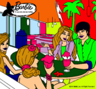 Dibujo Barbie y sus amigos en la heladería pintado por maria23