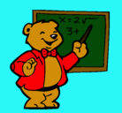 Dibujo Profesor oso pintado por basty