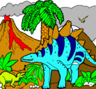 Dibujo Familia de Tuojiangosaurios pintado por BLAKE