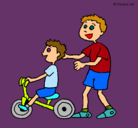 Dibujo Triciclo pintado por boys