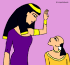 Dibujo Madre e hijo egipcios pintado por arandita