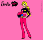Dibujo Barbie piloto de motos pintado por rapera