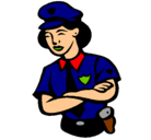 Dibujo Mujer policía pintado por duda130