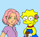 Dibujo Sakura y Lisa pintado por mireyaaaa