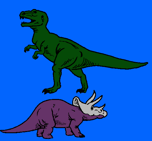 Triceratops y tiranosaurios rex