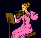 Dibujo Dama violinista pintado por vaiolet