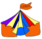 Dibujo Circo pintado por cirquero