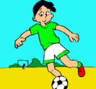 Dibujo Jugar a fútbol pintado por urda