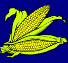 Dibujo Mazorca de maíz pintado por pelojava
