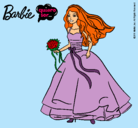 Dibujo Barbie vestida de novia pintado por briseidy