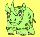 Dibujo Rinoceronte pintado por vivy