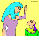 Dibujo Madre e hijo egipcios pintado por eugehia
