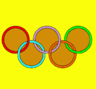 Dibujo Anillas de los juegos olimpícos pintado por marquito