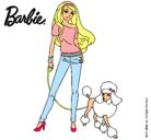 Dibujo Barbie con look moderno pintado por cielogpe