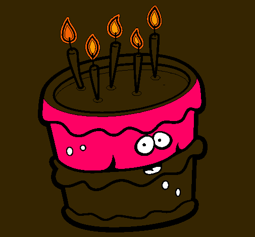 Dibujo Pastel de cumpleaños 2 pintado por hiroshi