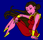 Dibujo Princesa ninja pintado por critina