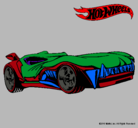 Dibujo Hot Wheels 3 pintado por pobnolpn