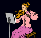 Dibujo Dama violinista pintado por vdbby