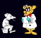 Dibujo Doctor y paciente ratón pintado por thsrtus6