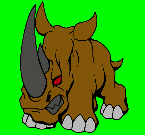 Dibujo Rinoceronte II pintado por jaizel