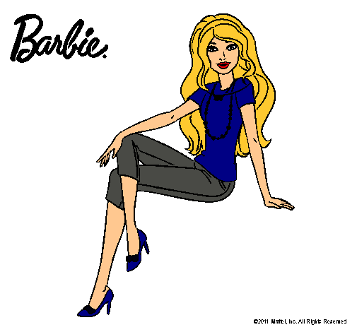 Dibujo Barbie moderna pintado por dani