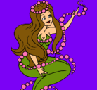 Dibujo Sirena entre burbujas pintado por lurdes22