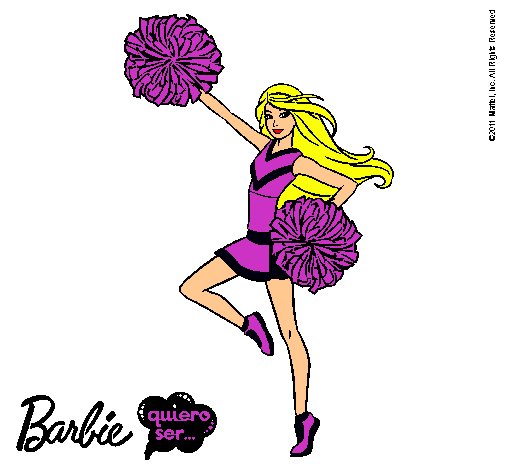Dibujo Barbie animadora pintado por  Periitha