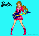 Dibujo Barbie guitarrista pintado por maria23