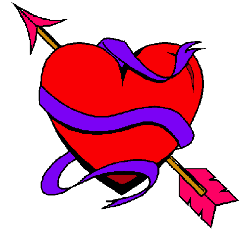 Dibujo Corazón con flecha pintado por agusbolso
