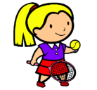 Dibujo Chica tenista pintado por campanita