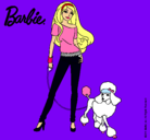 Dibujo Barbie con look moderno pintado por rapera