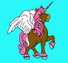 Dibujo Unicornio con alas pintado por Arnerys