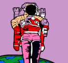 Dibujo Astronauta pintado por rtdfcrfghgdx