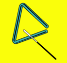 Dibujo Triángulo pintado por instrumento