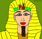 Dibujo Tutankamon pintado por codi