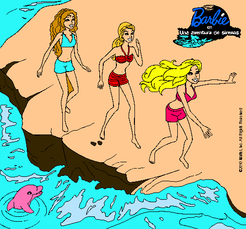 Barbie y sus amigas en la playa