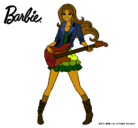 Dibujo Barbie guitarrista pintado por keith