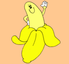 Dibujo Banana pintado por espiral