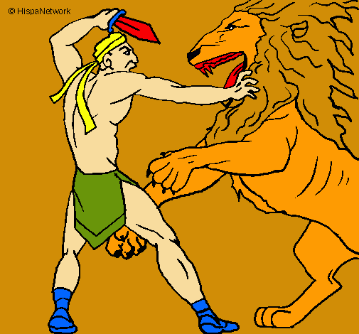 Gladiador contra león