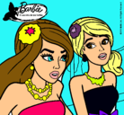 Dibujo Barbie y su amiga pintado por tifannyy